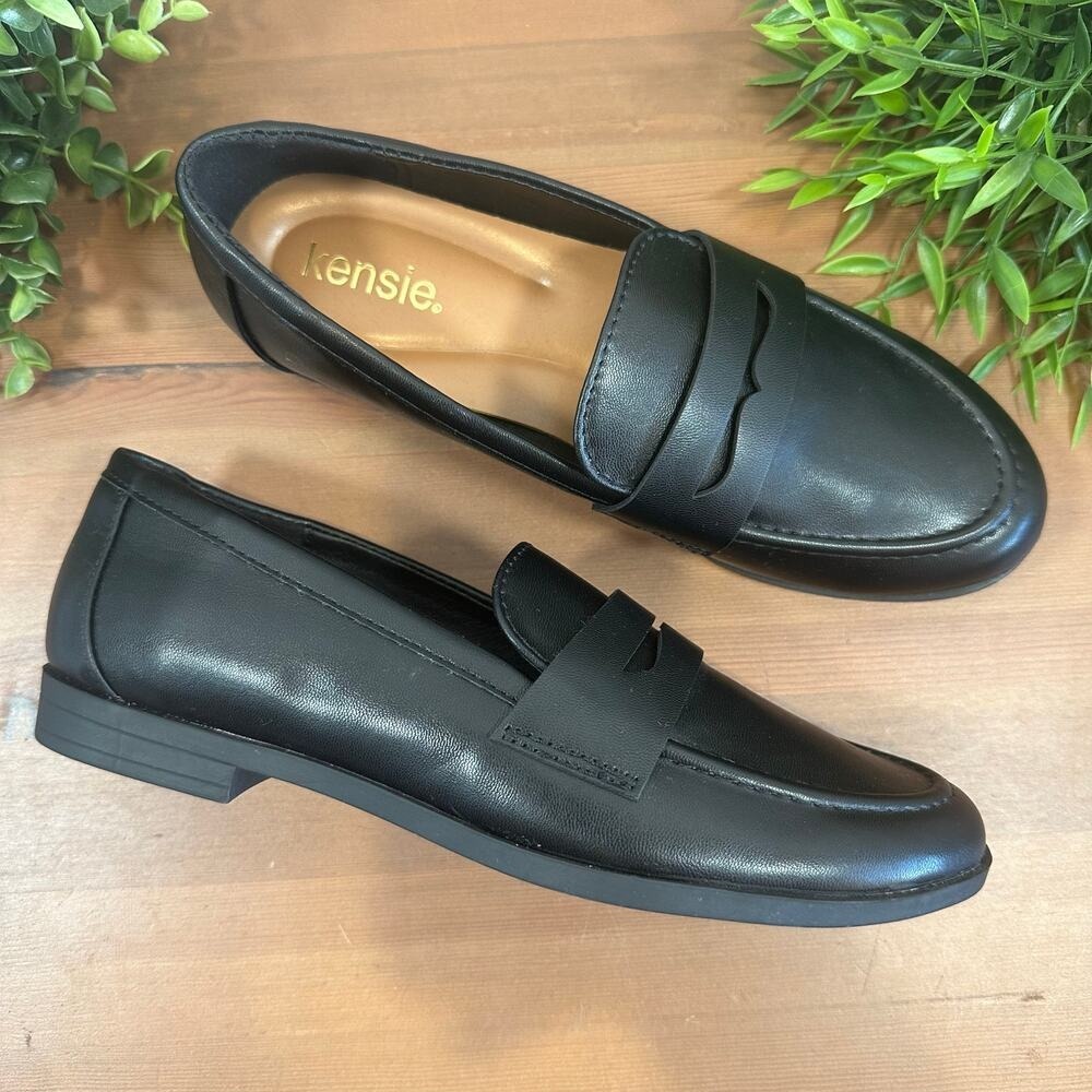 Kensie Women's Gitty Black Penny Loafers Size 9